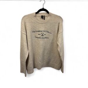 The Original Ski Club Co. Beige Cozy Wool Blend Crewneck Sweater